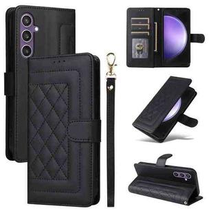 For Samsung Galaxy S23 FE 5G Diamond Lattice Leather Flip Phone Case(Black)
