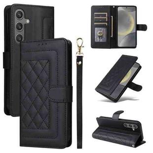 For Samsung Galaxy S24 5G Diamond Lattice Leather Flip Phone Case(Black)
