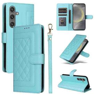 For Samsung Galaxy S24+ 5G Diamond Lattice Leather Flip Phone Case(Mint Green)