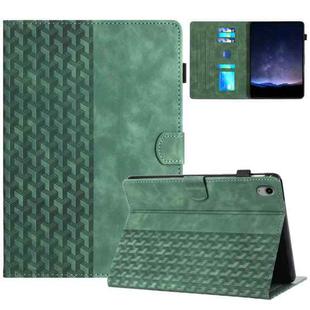 For iPad mini 6 Building Blocks Embossed Leather Smart Tablet Case(Green)