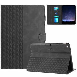 For iPad mini 5 / 4 / 3 / 2 / 1 Building Blocks Embossed Leather Smart Tablet Case(Black)