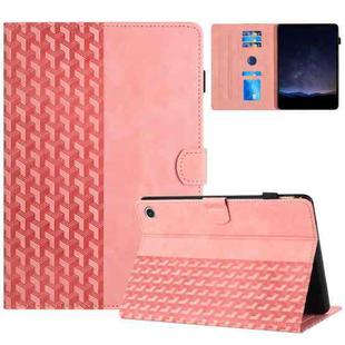 For Amazon Fire Max 11 Building Blocks Embossed Leather Smart Tablet Case(Pink)