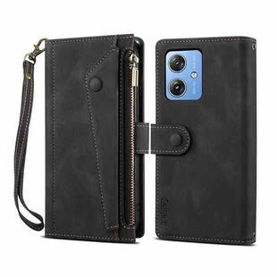 For Motorola Moto G54 Power 5G ESEBLE Retro Frosted RFID Leather Phone Case(Black)