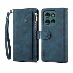 For Motorola Edge 50 5G Global ESEBLE Retro Frosted RFID Leather Phone Case(Dark Green)