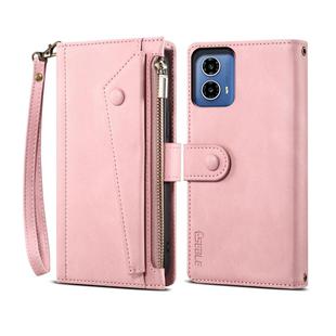 For Motorola Moto G34 5G / G45 5G ESEBLE Retro Frosted RFID Leather Phone Case(Rose Gold)