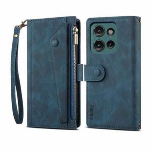 For Motorola Moto G75 5G ESEBLE Retro Frosted RFID Leather Phone Case(Dark Green)