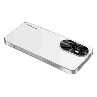 For OPPO A3 Pro AG Frosted Electroplating Acrylic Phone Case(Silver White)