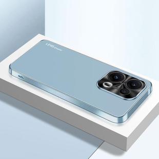 For OPPO Reno13 Global AG Frosted Electroplating Acrylic Phone Case(Sierra Blue)