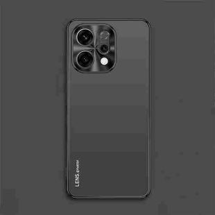 For OPPO Reno14 Global AG Frosted Electroplating Acrylic Phone Case(Black)