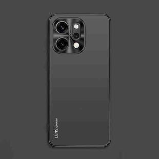 For OPPO Reno14 Pro Global AG Frosted Electroplating Acrylic Phone Case(Black)