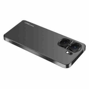 For vivo iQOO Neo9 Pro AG Frosted Electroplating Acrylic Phone Case(Black)