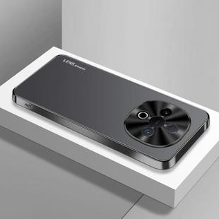 For vivo Y300 AG Frosted Electroplating Acrylic Phone Case(Black)
