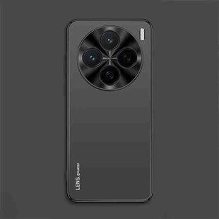 For vivo X200s AG Frosted Electroplating Acrylic Phone Case(Black)