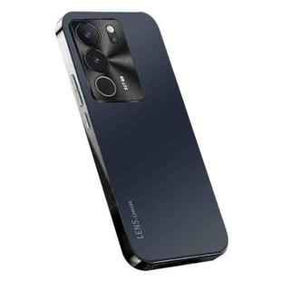 For vivo V29 AG Frosted Electroplating Acrylic Phone Case(Black)
