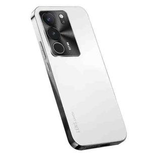 For vivo V29 AG Frosted Electroplating Acrylic Phone Case(Silver White)