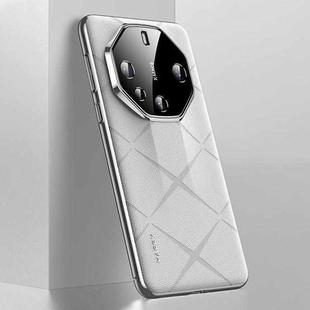 For Huawei Mate 60 RS Ultimate Plain Leather PC Phone Case(White)