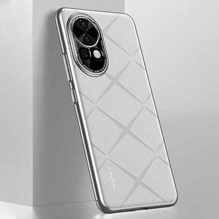 For Huawei nova 13 Plain Leather PC Phone Case(White)