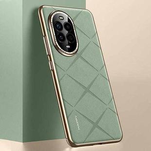 For Huawei nova 13 Pro Plain Leather PC Phone Case(Green)