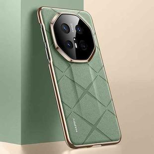 For Huawei Mate 70 RS Ultimate Plain Leather PC Phone Case(Green)