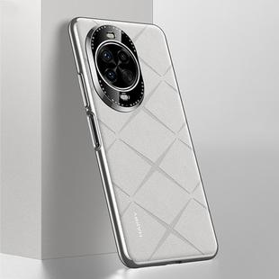 For Huawei nova 14 Plain Leather PC Phone Case(White)
