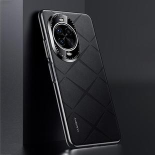 For Huawei nova 14 Pro Plain Leather PC Phone Case(Black)