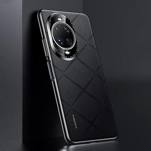 For Huawei nova 14 Ultra Plain Leather PC Phone Case(Black)