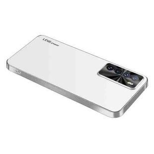 For Huawei nova 7 5G AG Frosted Electroplating Acrylic Phone Case(Silver White)