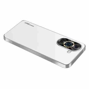 For Huawei nova 10 AG Frosted Electroplating Acrylic Phone Case(Silver White)