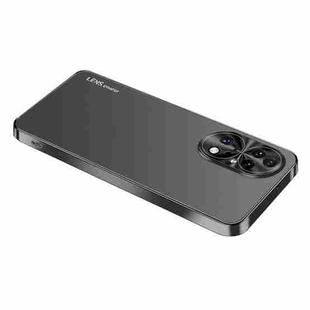 For Huawei P50 Pro AG Frosted Electroplating Acrylic Phone Case(Black)