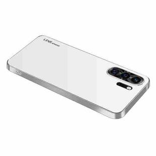 For Huawei P30 Pro AG Frosted Electroplating Acrylic Phone Case(Silver White)