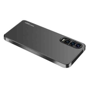 For Huawei P30 AG Frosted Electroplating Acrylic Phone Case(Black)