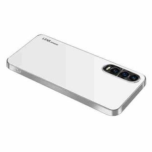 For Huawei P30 AG Frosted Electroplating Acrylic Phone Case(Silver White)