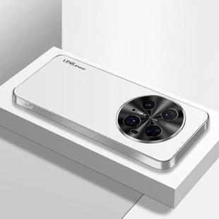For Huawei Mate 70 Pro AG Frosted Electroplating Acrylic Phone Case(Silver White)