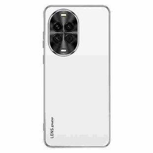 For Huawei nova 14 AG Frosted Electroplating Acrylic Phone Case(Silver White)