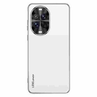 For Huawei nova 14 Ultra AG Frosted Electroplating Acrylic Phone Case(Silver White)
