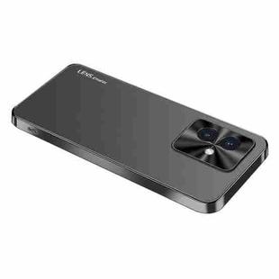 For Honor 100 AG Frosted Electroplating Acrylic Phone Case(Black)
