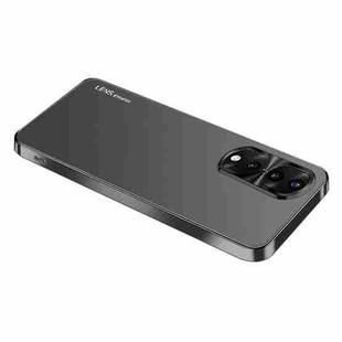 For Honor 80 Pro AG Frosted Electroplating Acrylic Phone Case(Black)