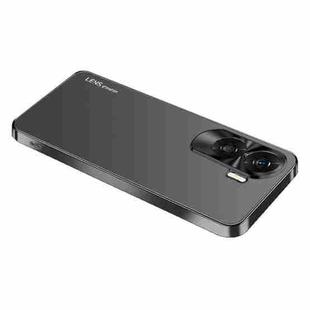 For Honor 90 Lite AG Frosted Electroplating Acrylic Phone Case(Black)