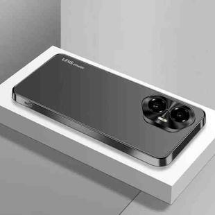 For Honor 300 AG Frosted Electroplating Acrylic Phone Case(Black)