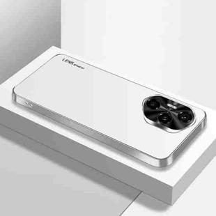 For Honor 300 Pro AG Frosted Electroplating Acrylic Phone Case(Silver White)