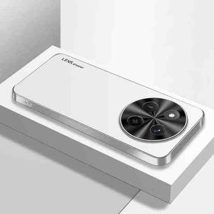 For Honor X60 Pro AG Frosted Electroplating Acrylic Phone Case(Silver White)