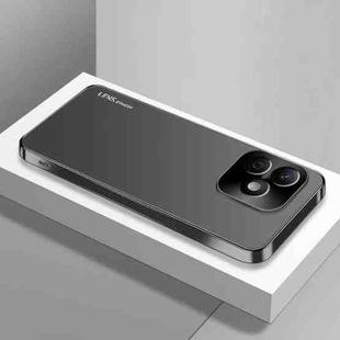For Honor X60i AG Frosted Electroplating Acrylic Phone Case(Black)