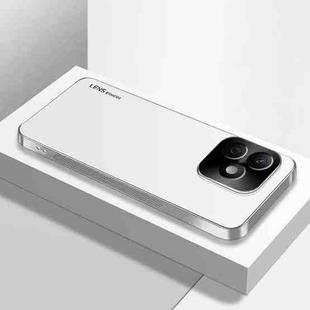For Honor X60i AG Frosted Electroplating Acrylic Phone Case(Silver White)