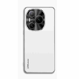 For Honor Power AG Frosted Electroplating Acrylic Phone Case(Silver White)