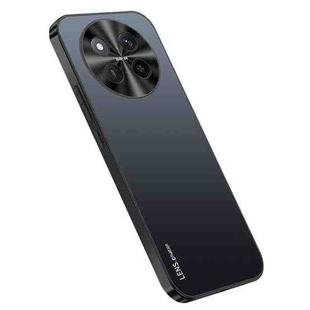 For Honor X9c AG Frosted Electroplating Acrylic Phone Case(Black)