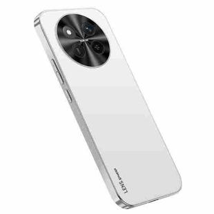 For Honor X9c AG Frosted Electroplating Acrylic Phone Case(Silver White)