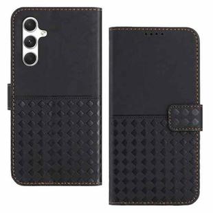 For Samsung Galaxy A55 5G Woven Embossed RFID Blocking Leather Phone Case(Black)