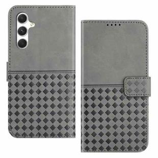 For Samsung Galaxy S24 5G Woven Embossed RFID Blocking Leather Phone Case(Grey)