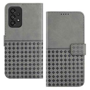 For Samsung Galaxy A23 Woven Embossed RFID Blocking Leather Phone Case(Grey)