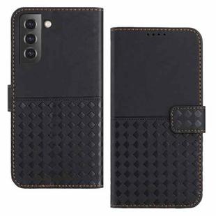 For Samsung Galaxy S22+ 5G Woven Embossed RFID Blocking Leather Phone Case(Black)